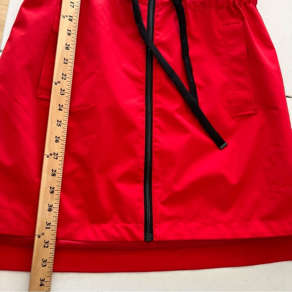 Sam Edelman Women's Hooded Fill Zip Rain Jacket Water Resistant Stretch Red XS - Picture 12 of 16